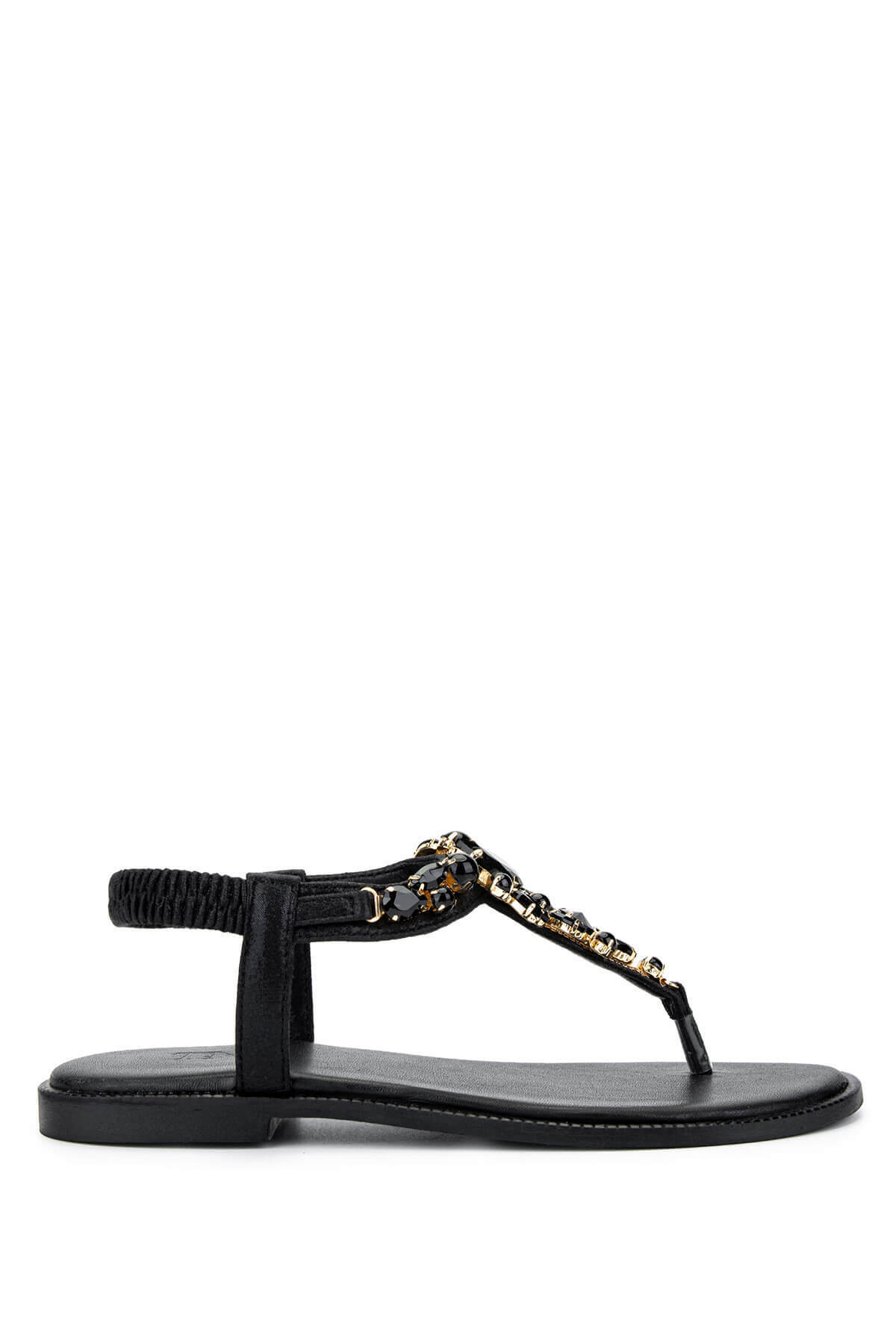 تامر تانجا صندل‌های زنانه چرم مصنوعی مشکی لاانگشتی