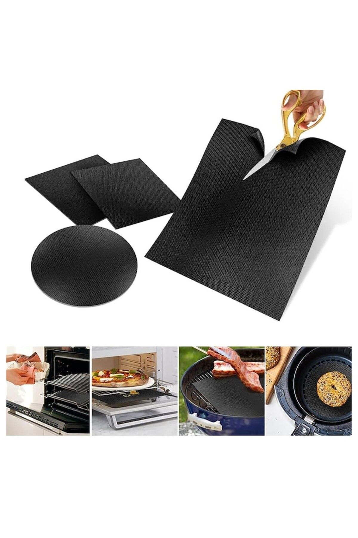 Optim Solution-Set 4 foi teflon antiaderente, OPTIM SOLUTION, multifuncționale, durabile, reutilizabile 3