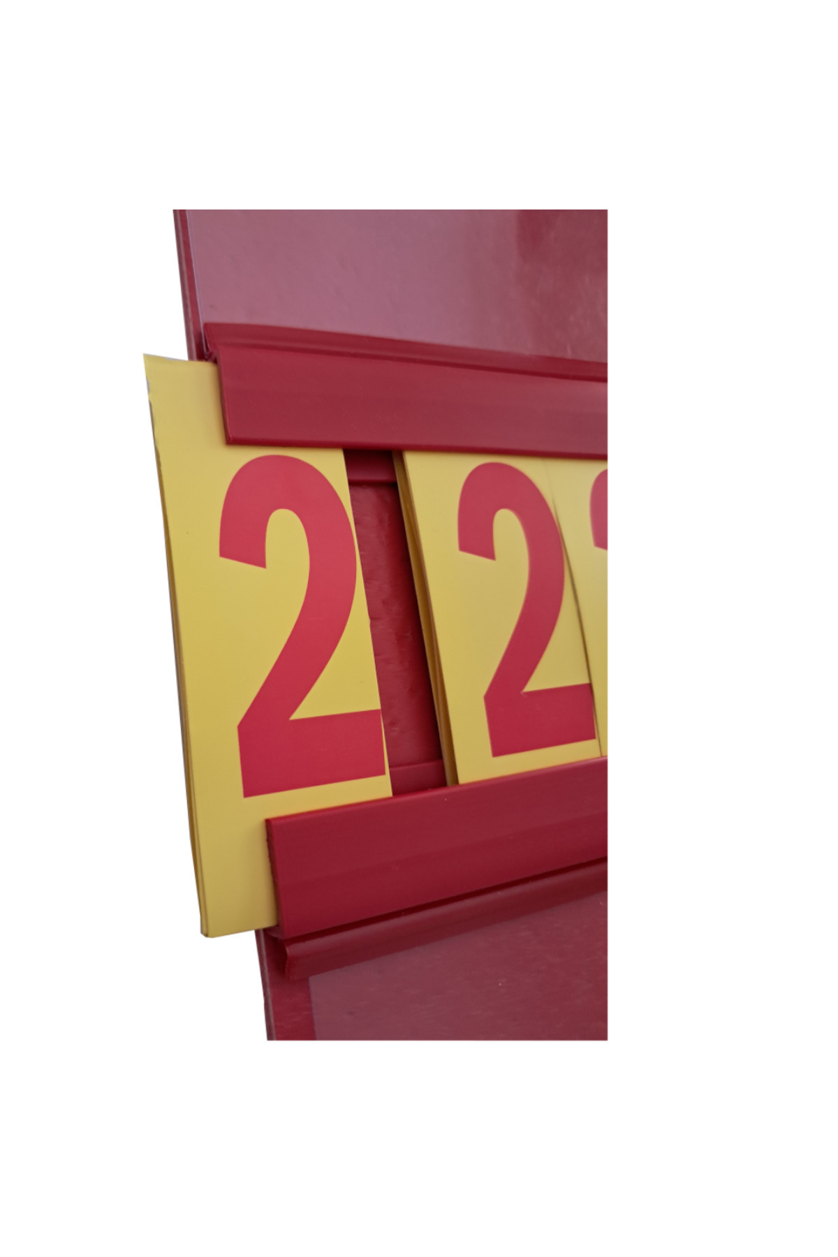 Yamani Display-5 Pieces of 5 Digit Labeling Butcher Label 17X26 cm Size (Medium Size Red Label Red Number 4