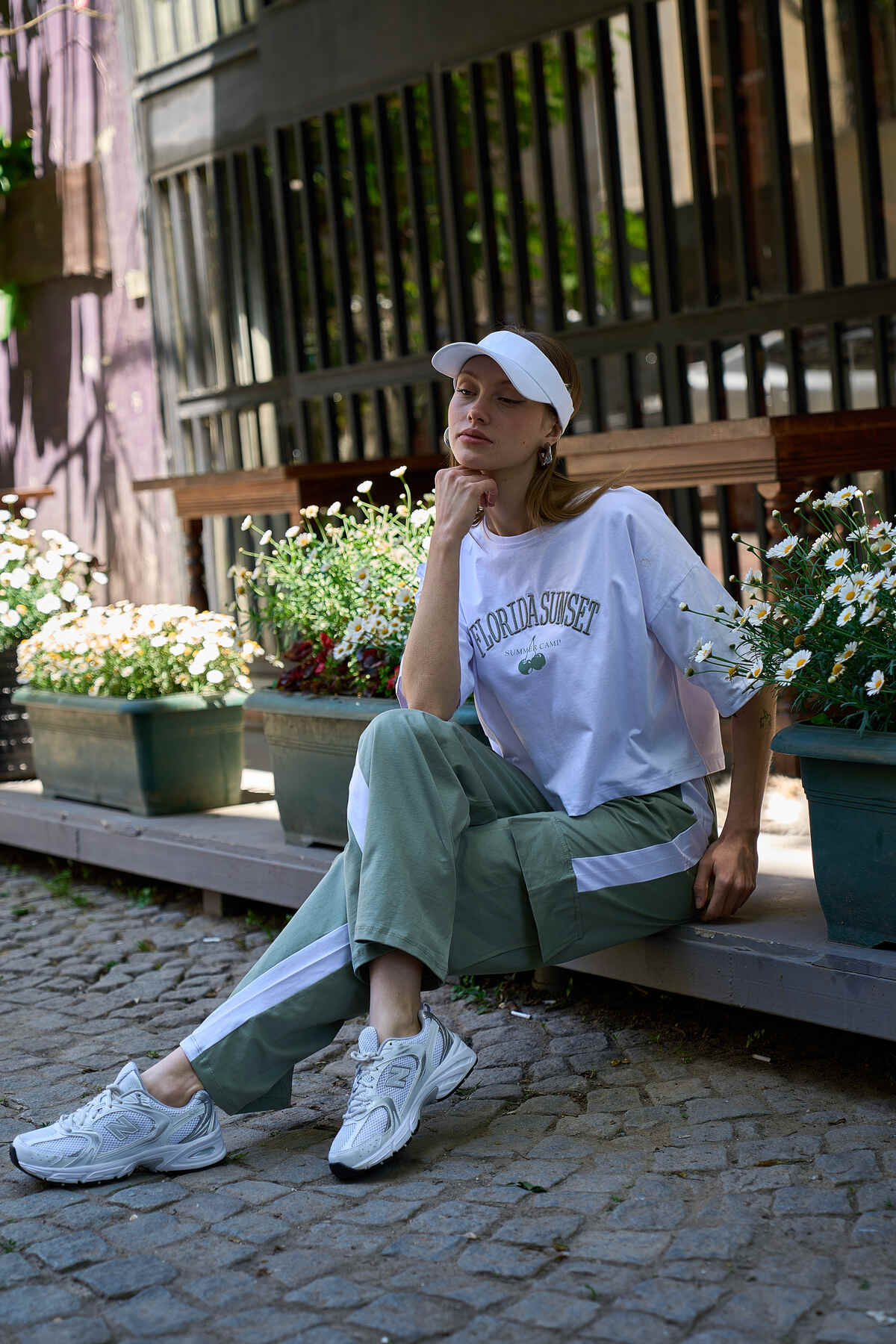 Women's Cotton Tracksuit Embroidered Sunset
