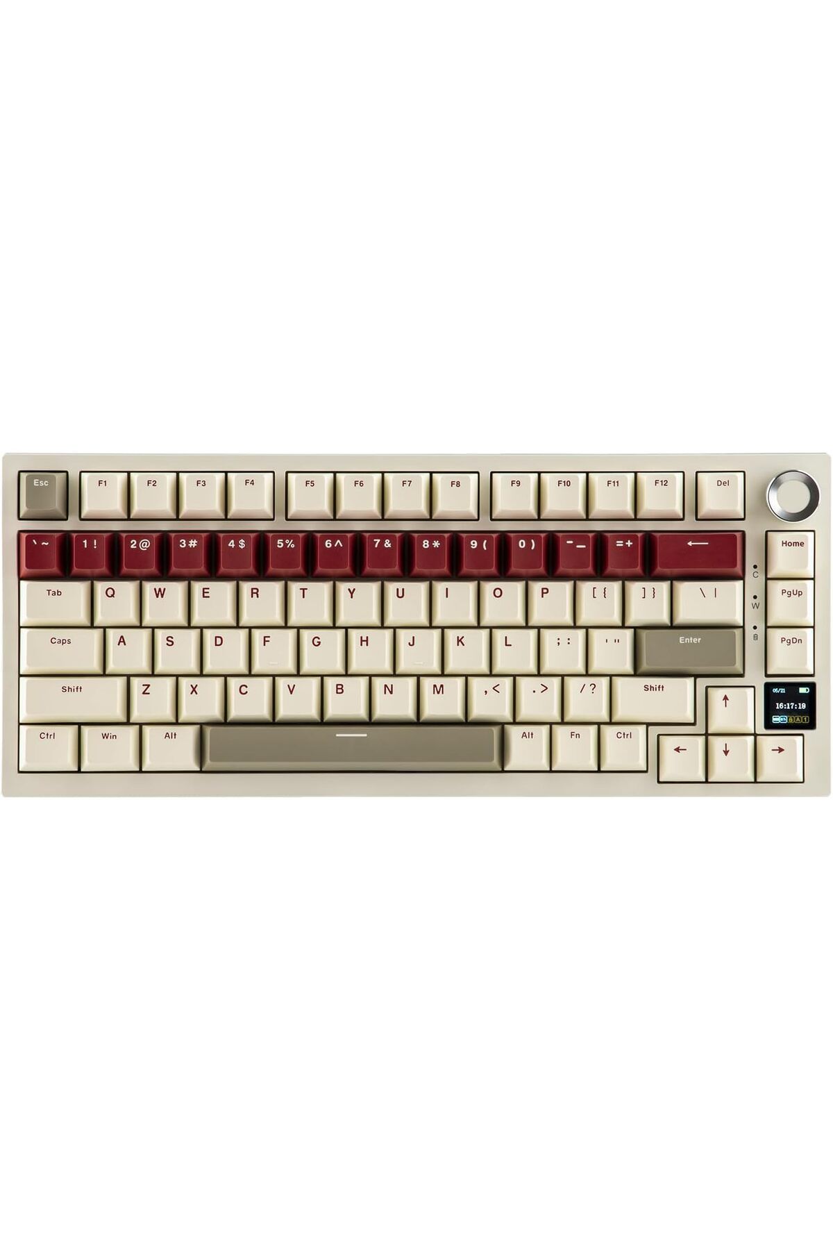 Epomaker-لوحة مفاتيح ألعاب لاسلكية Ajazz AK820 PRO مزودة بشاشة TFT ومقبض، قابلة للتبديل السريع، 2.4 جيجاهرتز/وحدة 1