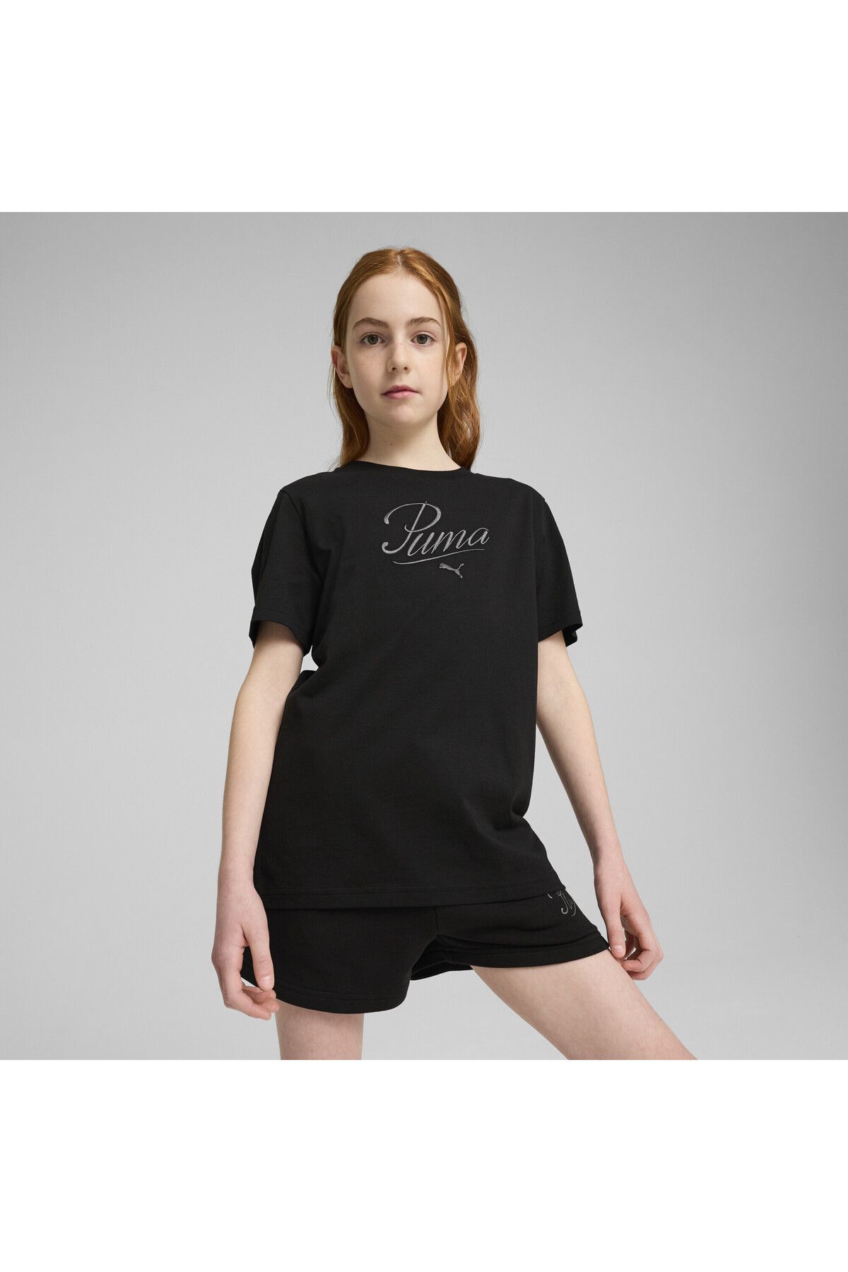 Puma-Essentials Script Tee Youth 2
