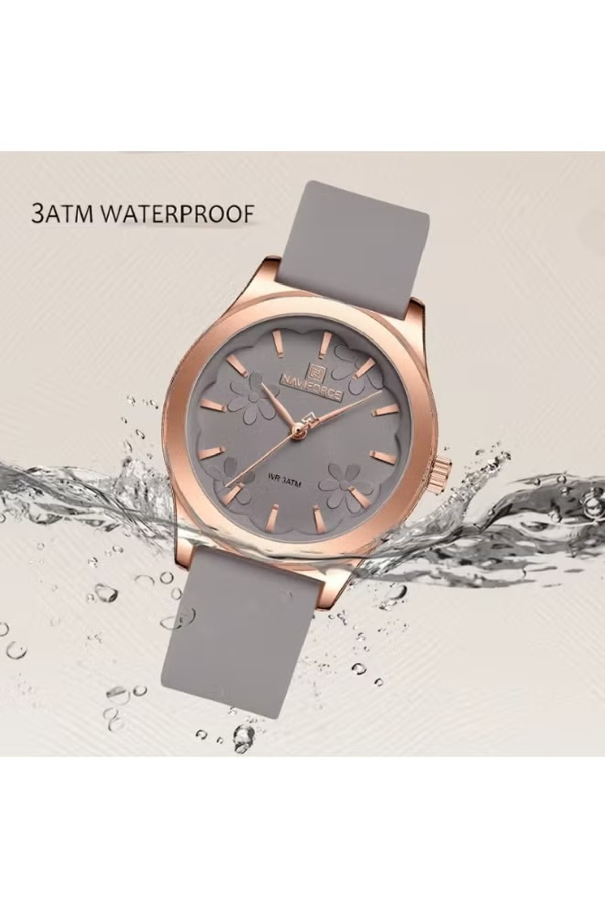 Naviforce-Elegant Analog Watch with Stylish Dial Design Durable Strap Water Resistant Timepiece 3