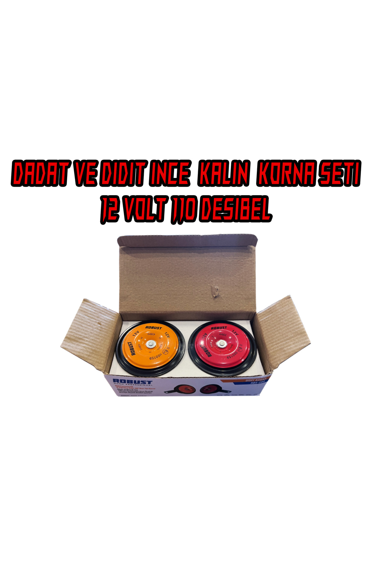 KONFORUM Korna Süper Ton Dadat Didit İnce ve Kalın Ses 2 adet Yüksek Ses 12 Volt 110 Desibel