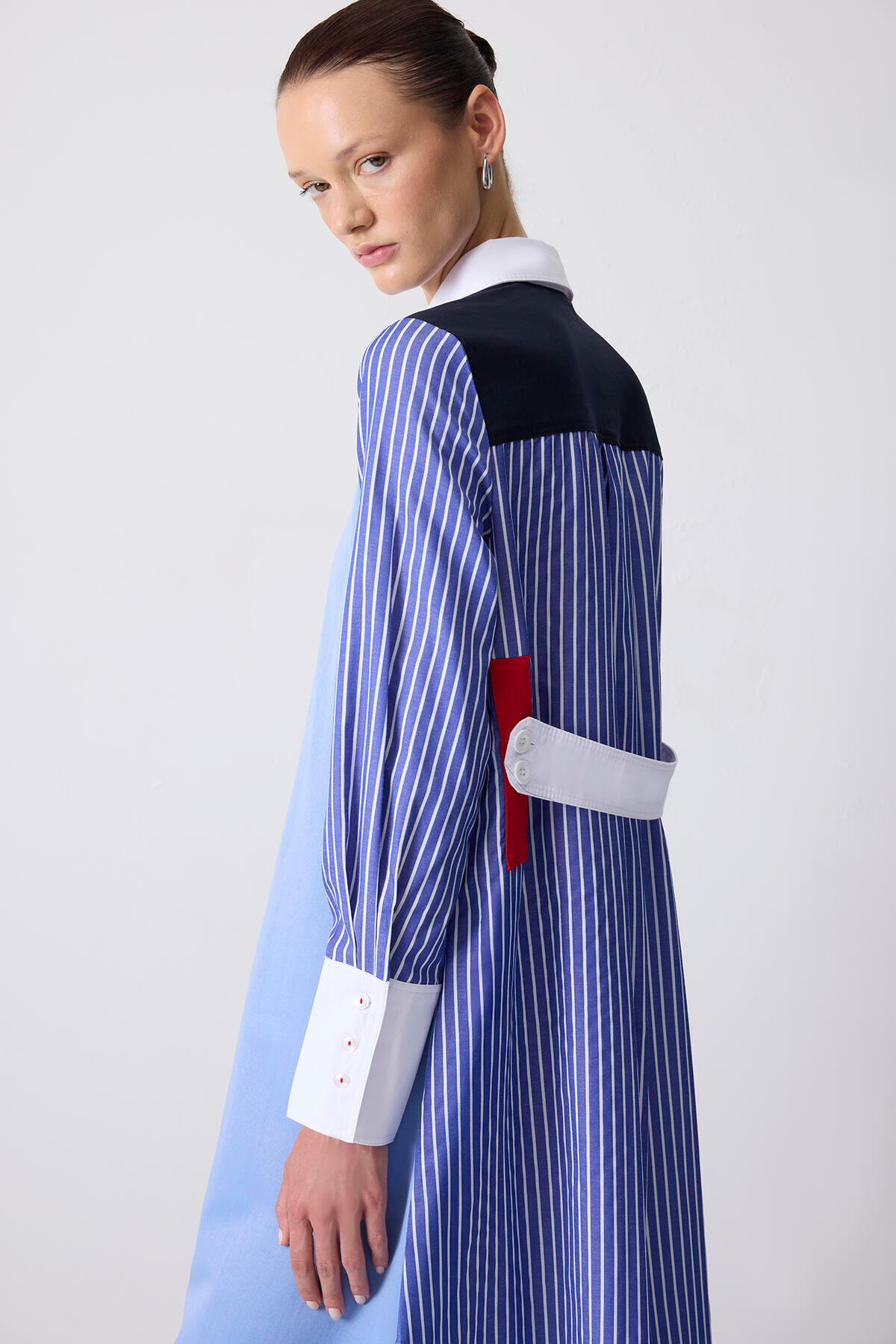Touche Prive Color-Blocked Shirt Dress