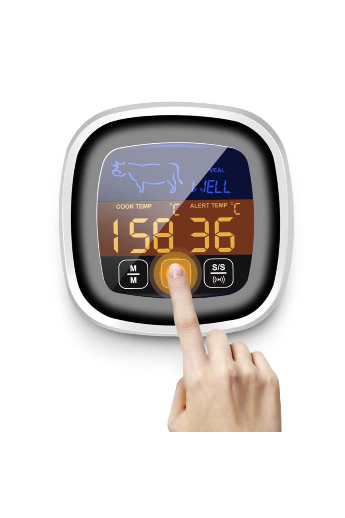 NewEvo-® Digital Kitchen Thermometer, For Meat, Liquids, Touch Screen Display, Quick Read Function 5