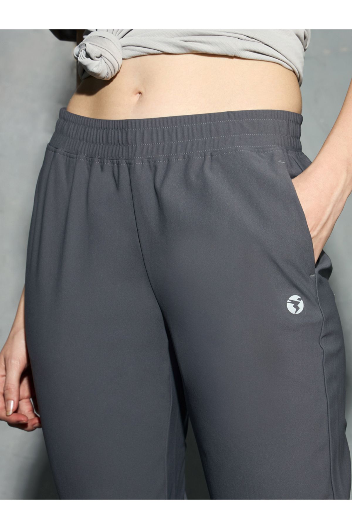 Technosport By Styli-Logo Print 4-Way Stretch Joggers with Pockets 5
