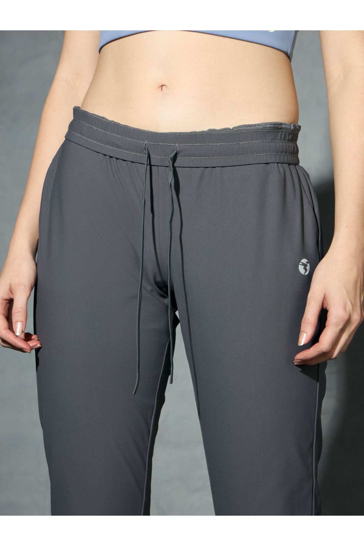 Technosport By Styli-Logo Print 4-Way Stretch Joggers with Pockets 1