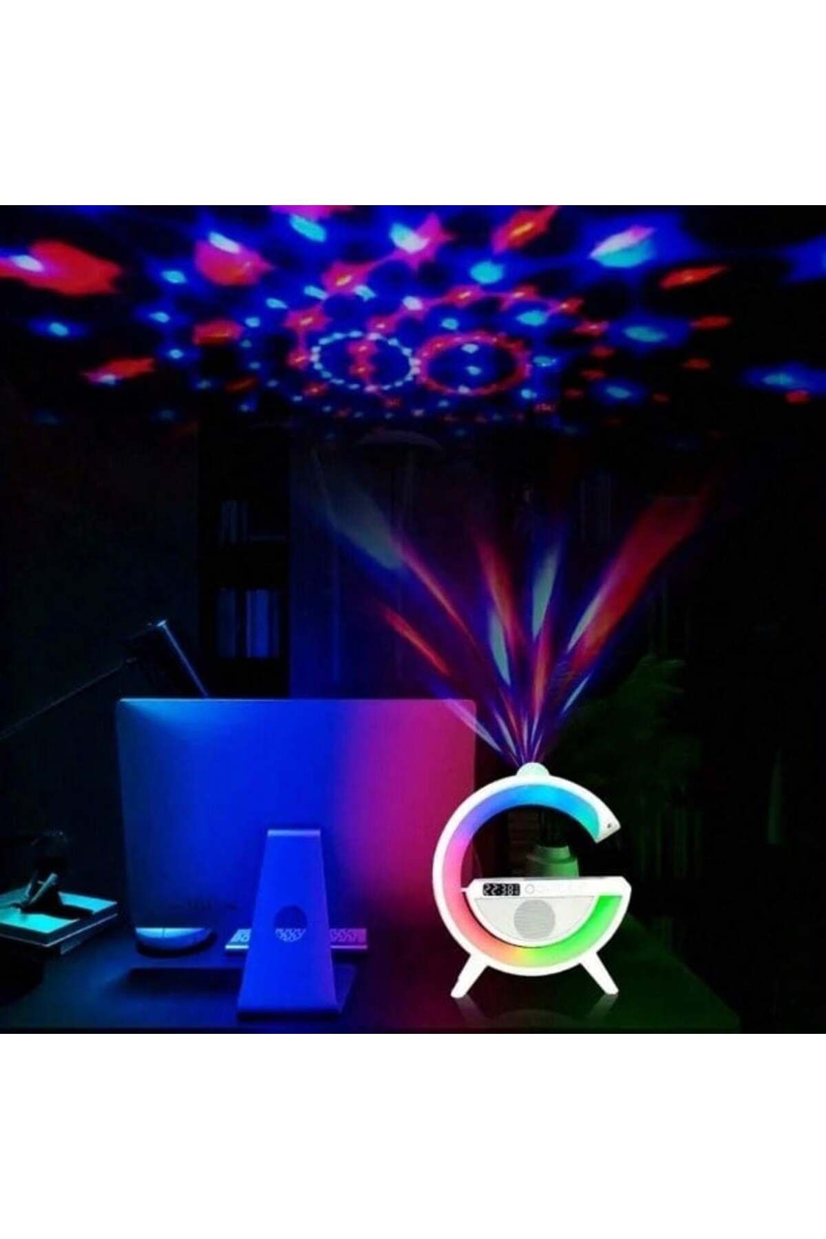 divendi-ro-3 in 1 Charging Station with RGB Lamp, Wireless, Bluetooth Speaker, Digital Clock 7
