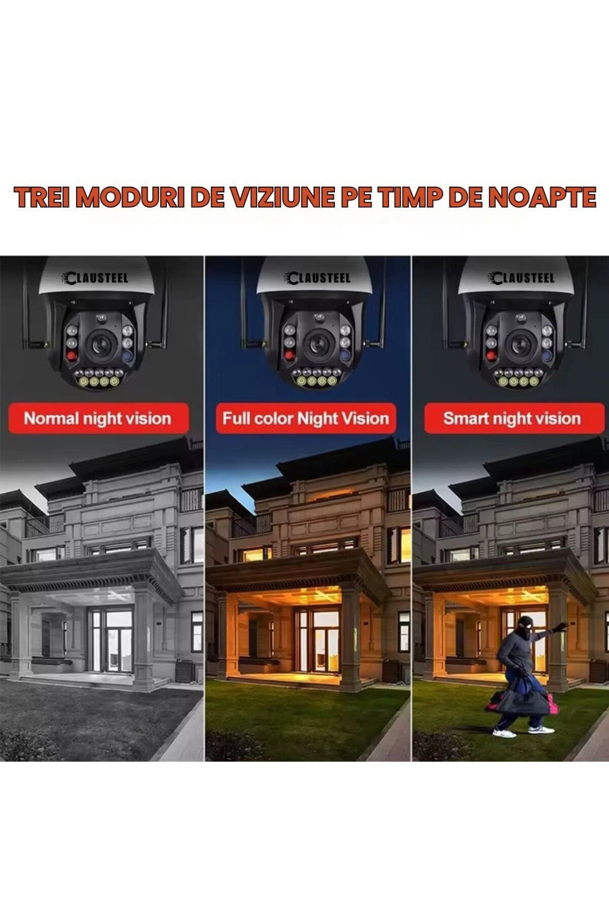 CLAUSTEEL-Professional WiFi Surveillance Camera with 99x Zoom, 8 MP, 4K, 1 KM View, 7