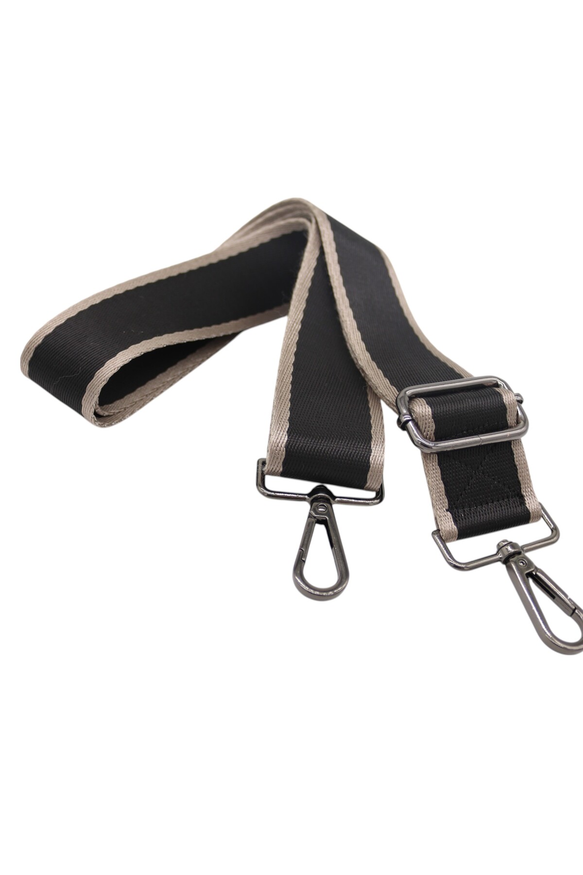 Black-Light Brown Striped Adjustable Polyester Bag Shoulder Strap 4cm x 120cm