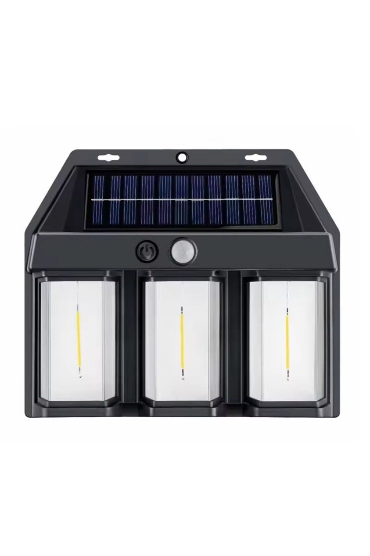 divendi-ro-Solar wall lamp with 3 LED bulbs and 3 lighting modes, motion sensor, IP65, black 1