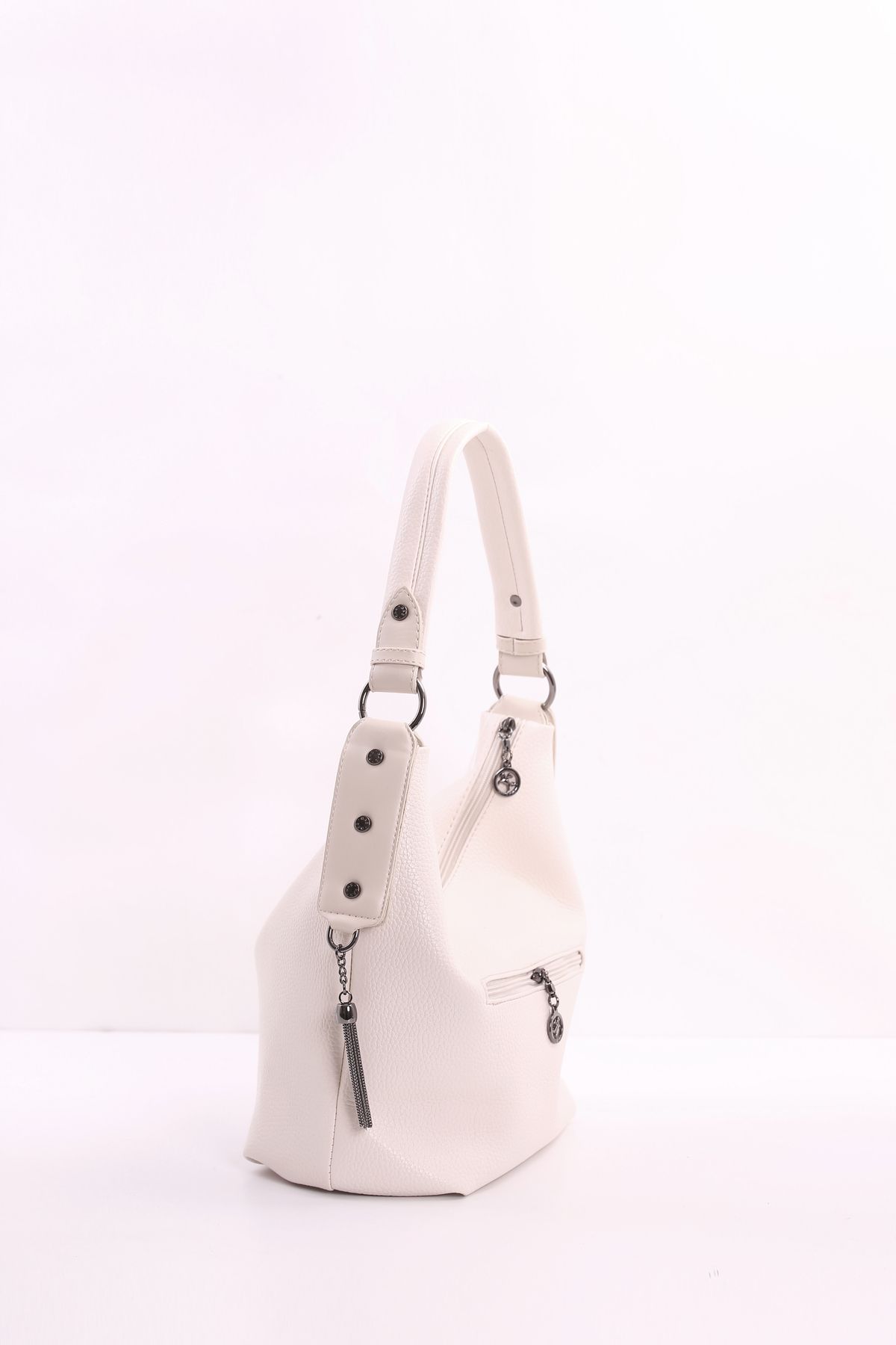 Nas Bag-Plain Lofez Leather Casual Nas Bag with Middle Compartment and Back Pocket Width:34 Length:25 Width:12 2
