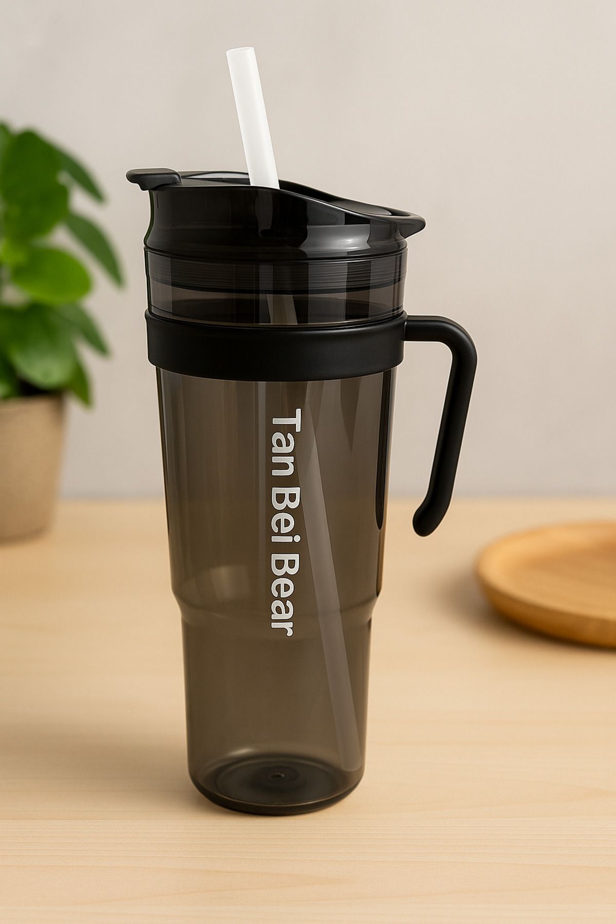 İNTER LİFE-Motivational Water Bottle with Handle and Straw Suitable for Daily Use Bpa-Free Water Bottle Suitable for Detox 1.2 ml 5