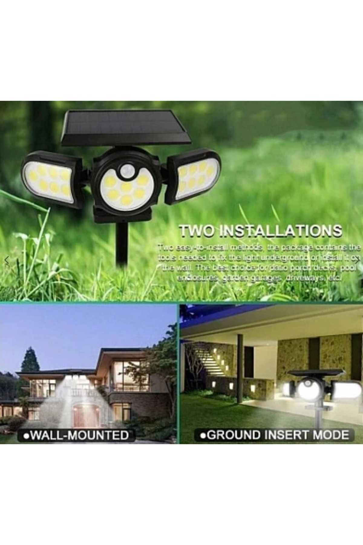 divendi-ro-WS 1206B triple solar lamp with motion sensor, for wall or ground mounting 2