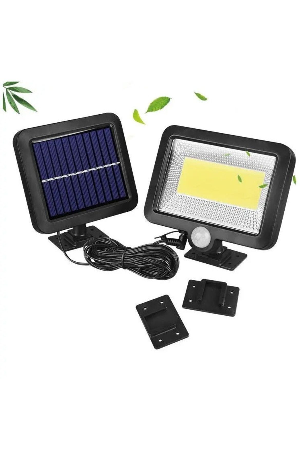 Welora-Set 3 X 100 LED COB Solar Lamp 100 LEDs, Power 30W, Light and Motion Sensor, Black 4