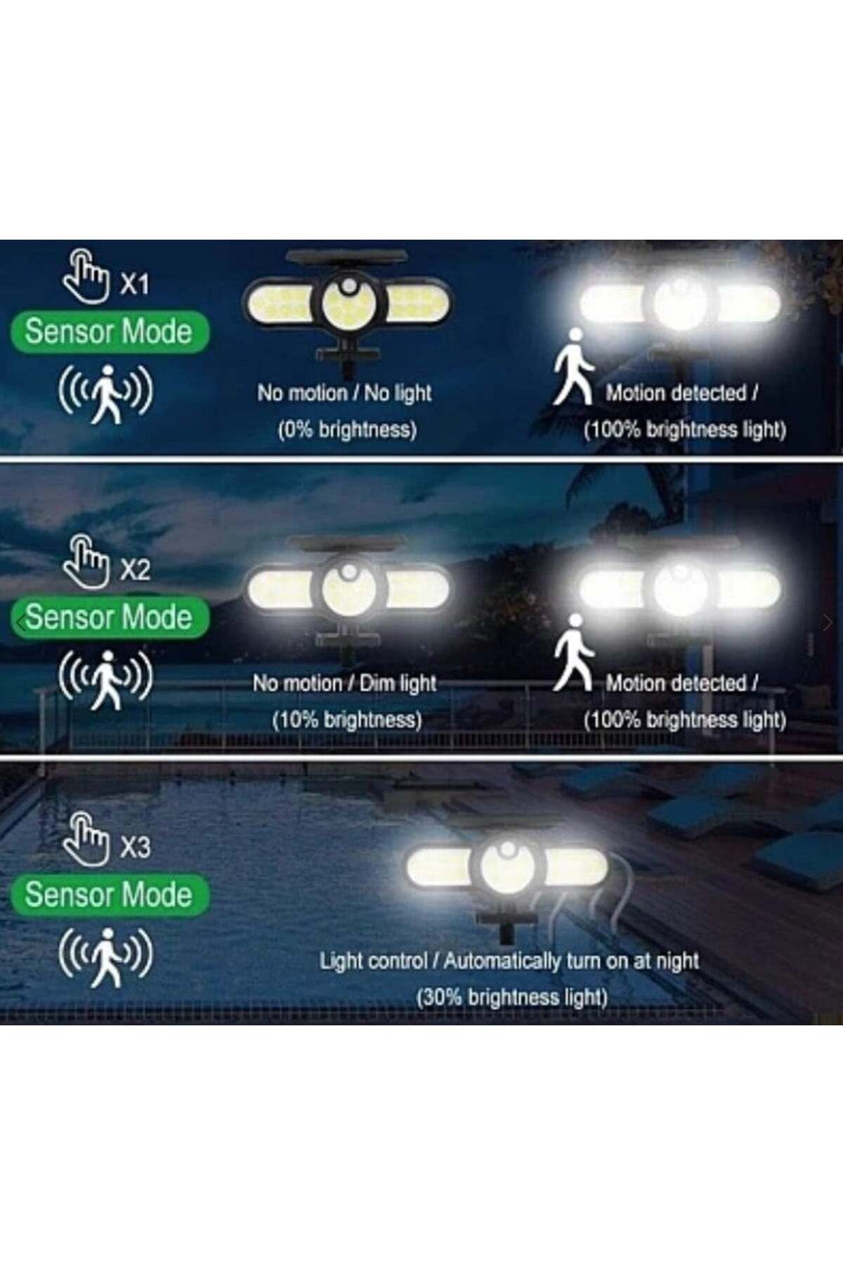 divendi-ro-WS 1206B triple solar lamp with motion sensor, for wall or ground mounting 4