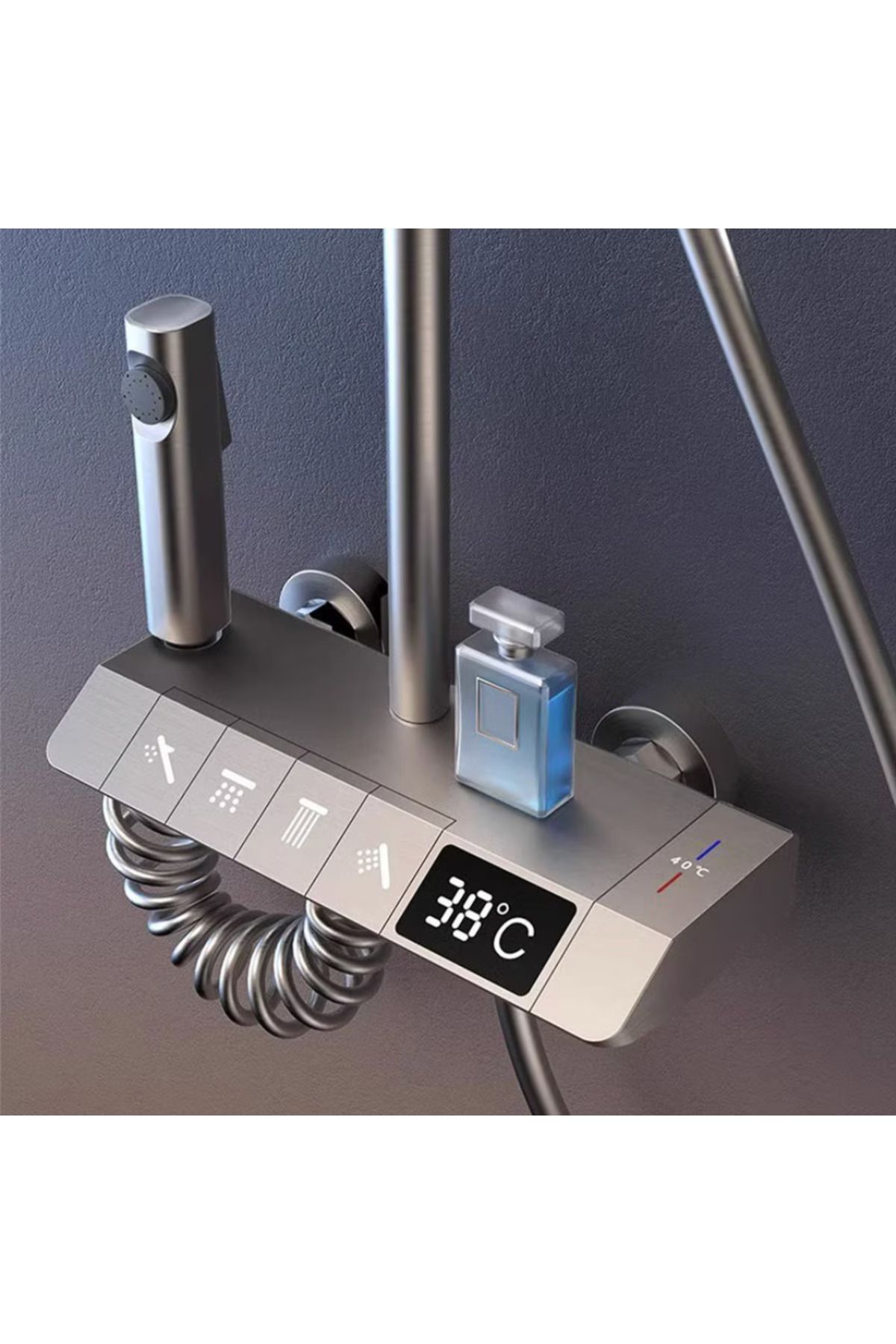 Razo-SET COLOANA DE DUS RAZO CU PARA DREPTUNGHIULARĂ , DISPLAY LED, 4 FUNCȚII, ROTATIE 360°, 2
