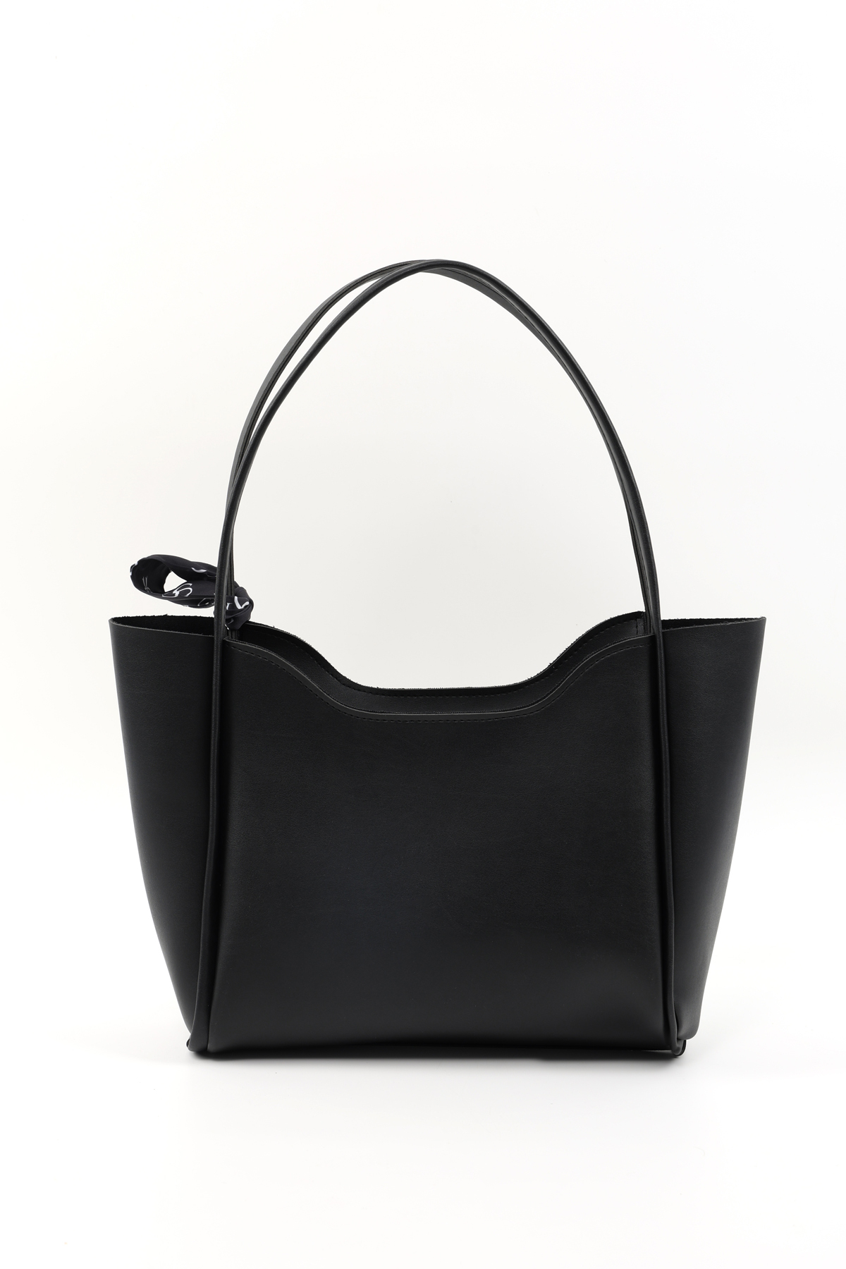 Shaka Siyah SHK240 Suni Deri Fermuarlı Tek Bölmeli Fular Hediyeli El,Kol ve Omuz Çantası fotoğrafı 3 (önizleme)