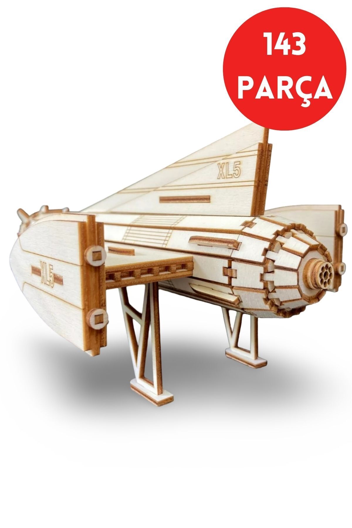 ALGWOOD Fireball XL5 Ahşap Uzay Gemisi Maketi - 143 Parça Gerry Anderson Temalı Ahşap Maket