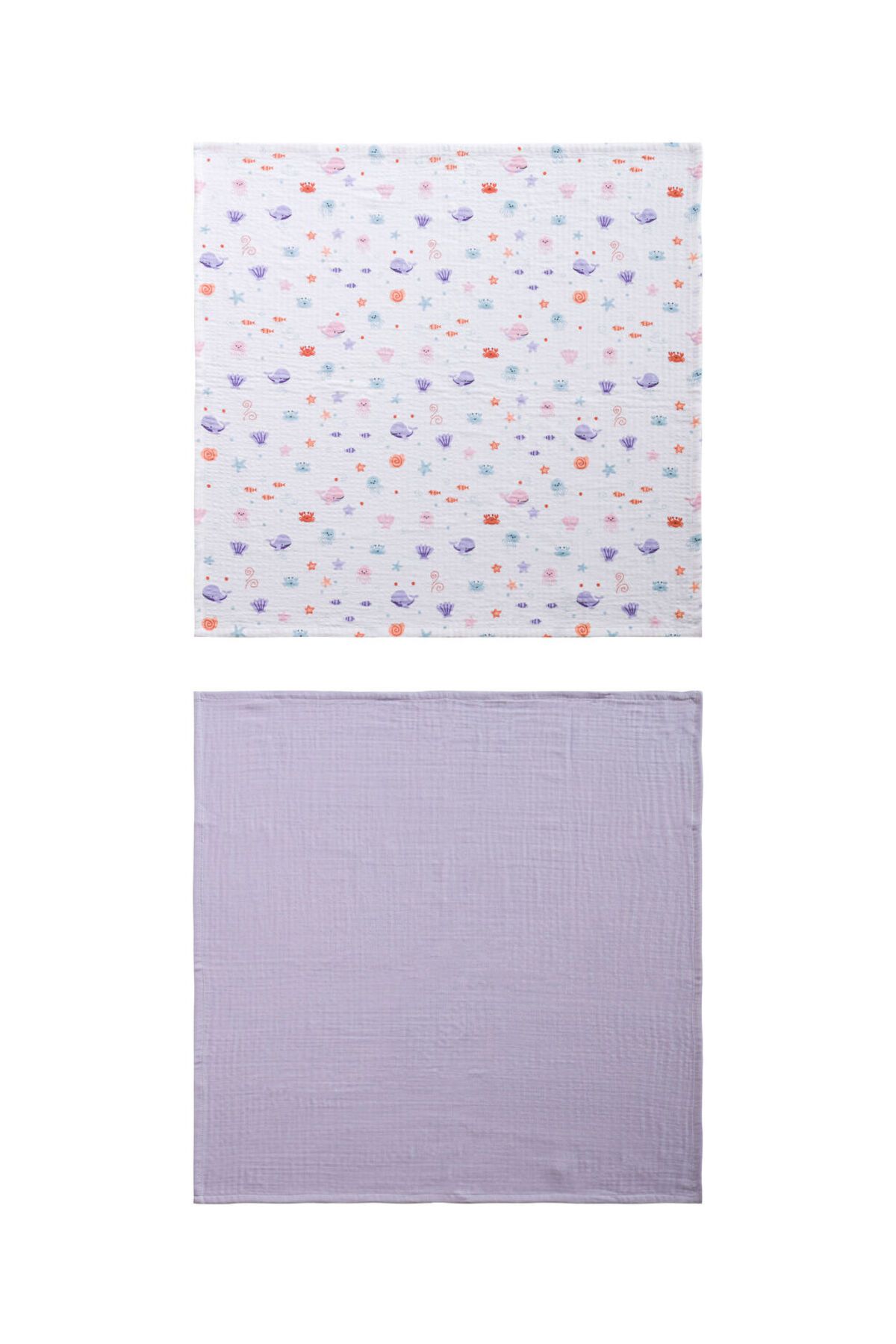 LC Waikiki-Mixed Baby Boy Muslin Coverlet 2-Piece 85X85 cm 5