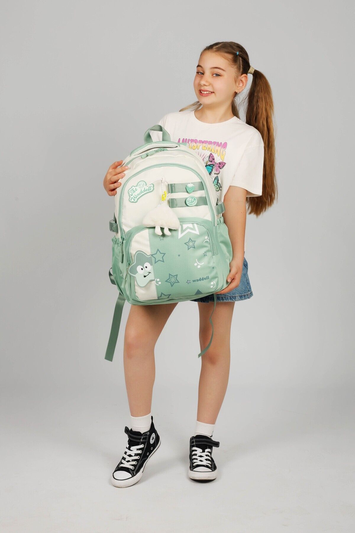 çantamgelsin-Licensed Twil Star Patterned Daily Backpack, School Backpack with Plush Toy Gift 3