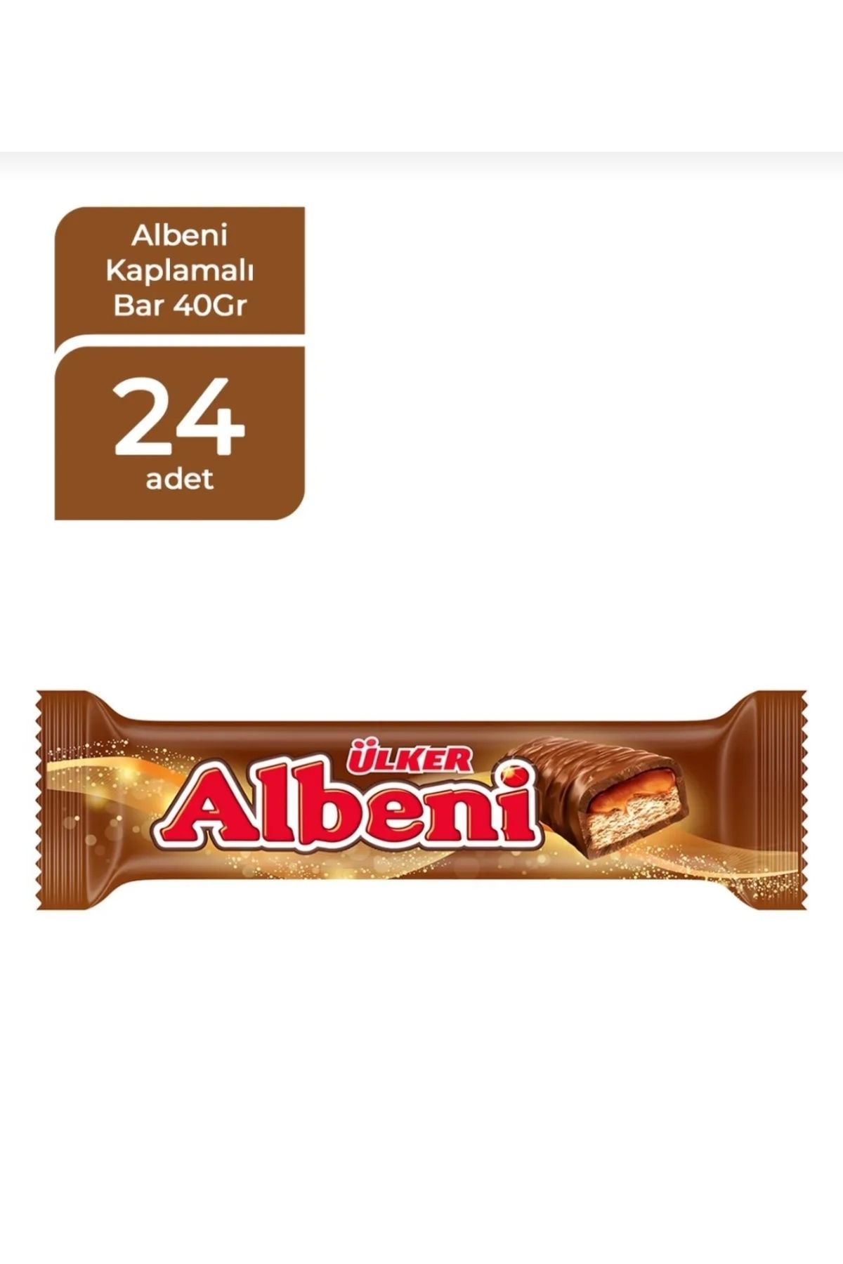 Ülker-Albeni Bar 40g X 24Pcs – Caramel, Waffle and Milk Chocolate Flavor in One 1