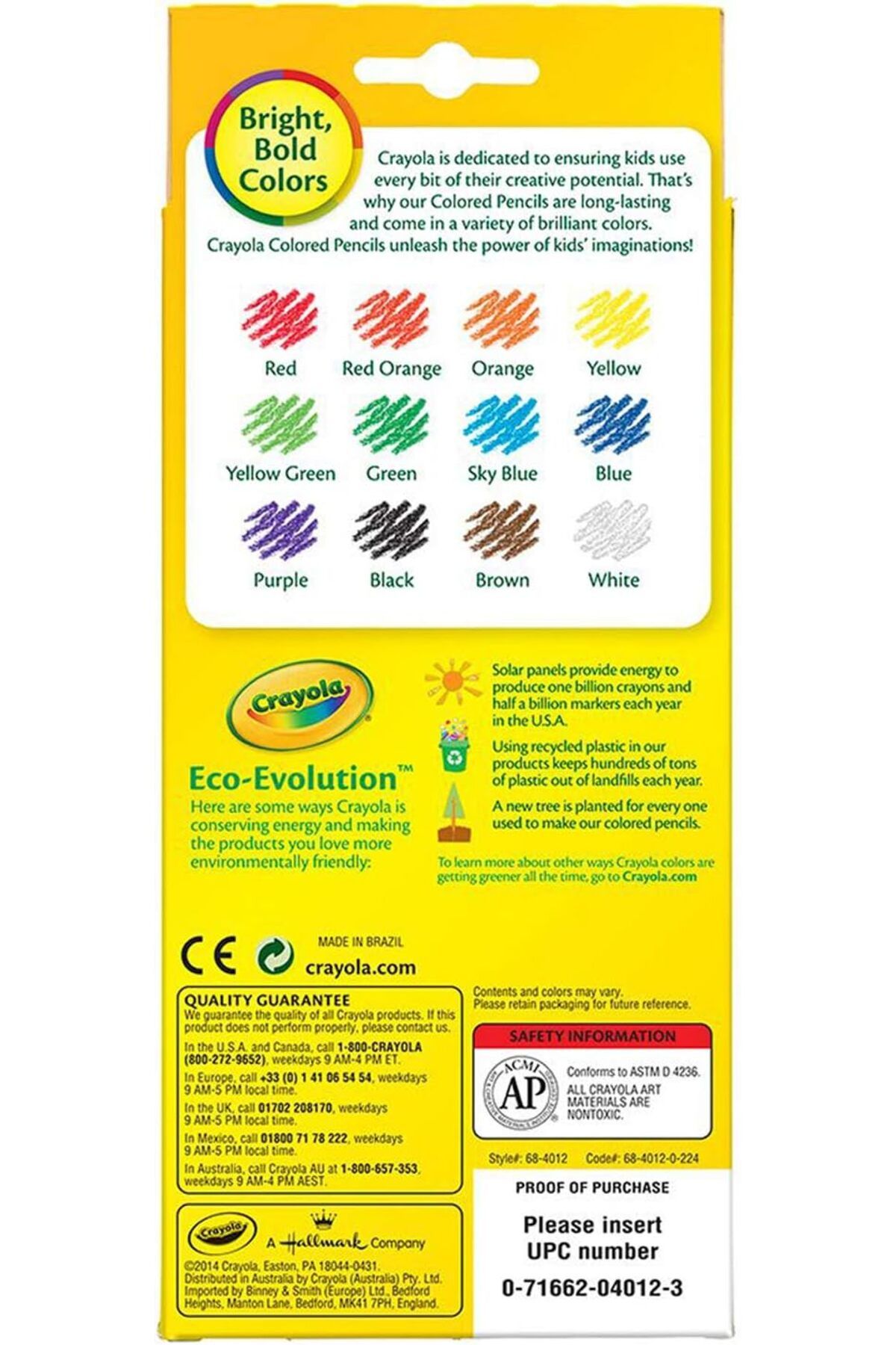 Crayola-أقلام رصاص ملونة طويلة من كرايولا 68-4012، 12 قطعة 4