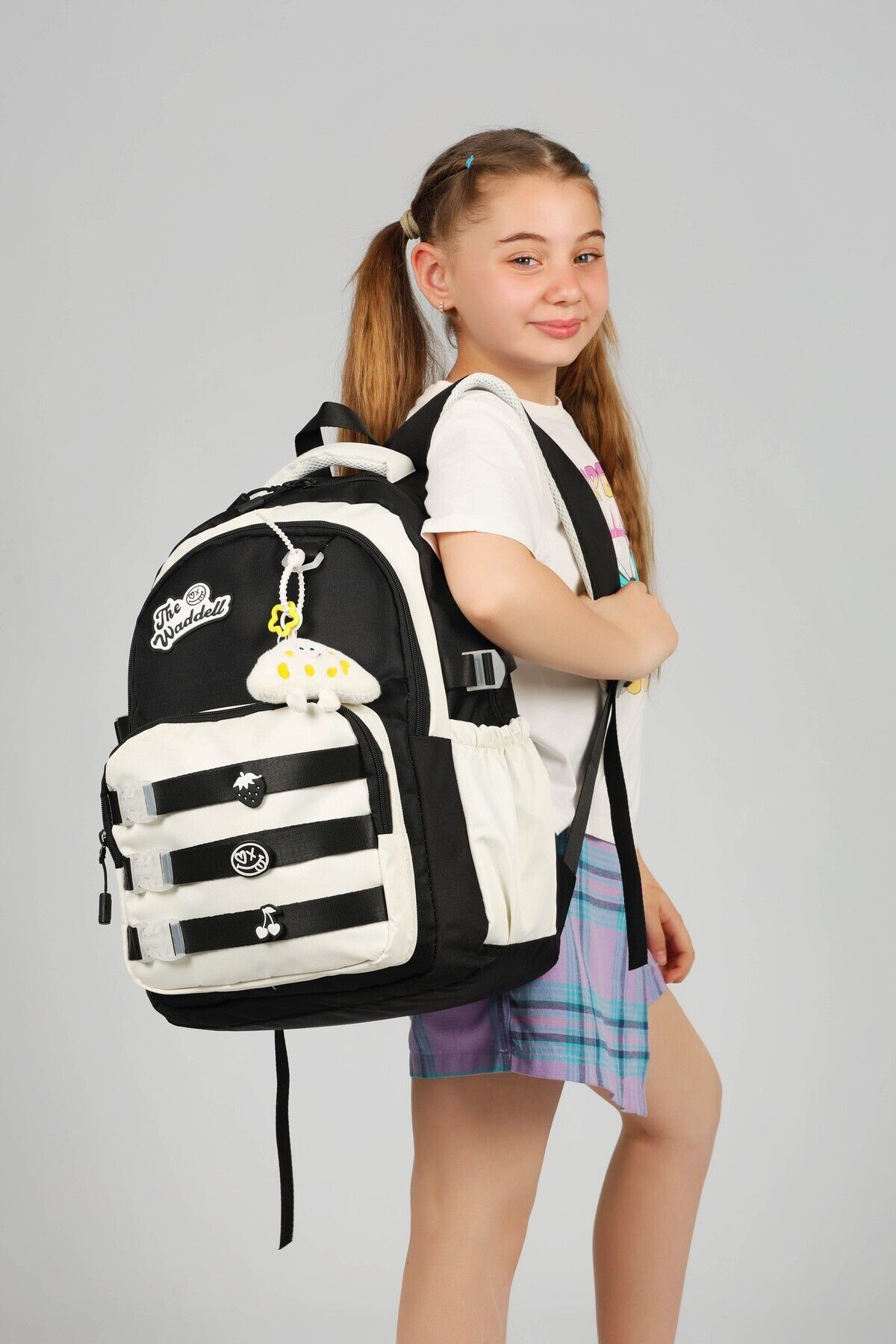 çantamgelsin-Waddell Licensed Twil Columnal Casual Backpack, School Backpack with Plush Toy Gift 1