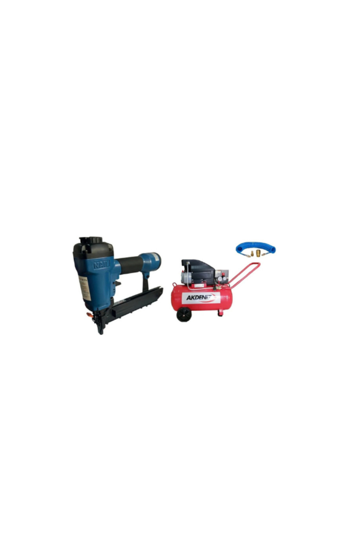 パピコ NAIL S9240 Havalı Zımba Tabancası, Akdeniz 50 Lt Kompresör Seti