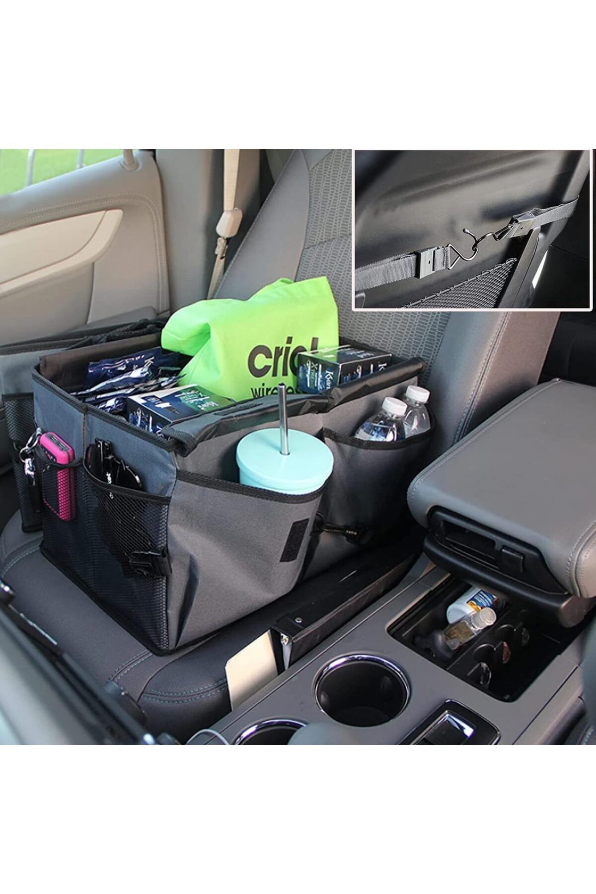 COOYA-Car Trunk Organizer Collapsible,Multi-Compartment,with Adjustable Strips & Non Slip Bottom for SUVs 5