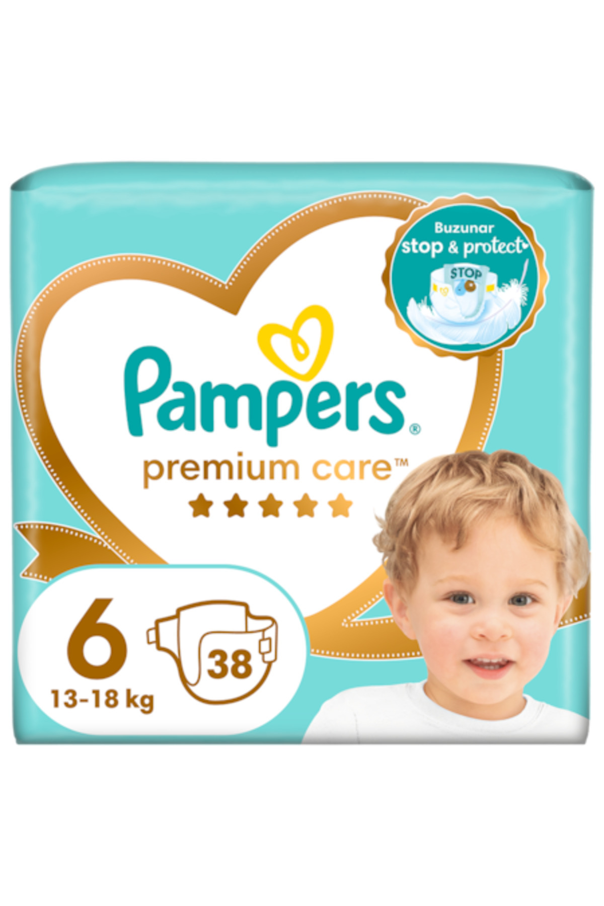 Pampers Premium Care Value Pack Μέγεθος 6, 13+ κιλά, 38 τεμάχια