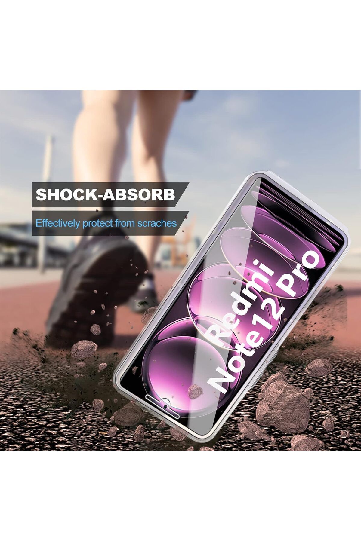 ALC MOBILE-360 Xiaomi Redmi Note 12 Pro Case - V2 Transparent front and back 5