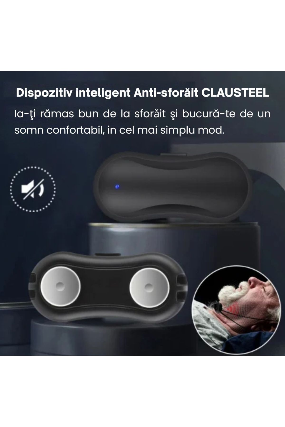 CLAUSTEEL-Dispozitiv anti-sforăit, EMS, detectare automată, microcurenți, baterie, somn mai bun 9