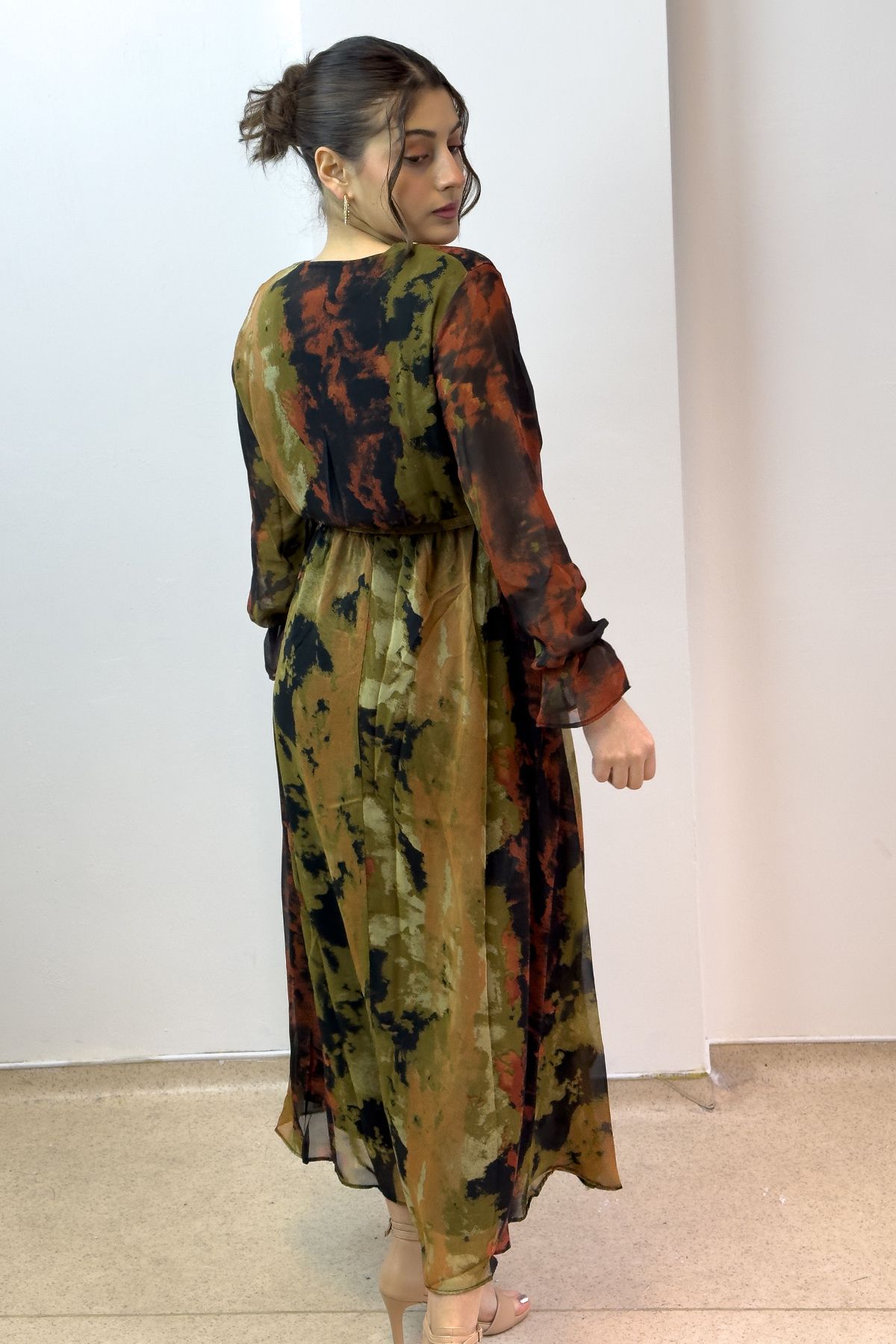 thezkscom-Patterned Chiffon Dress 6