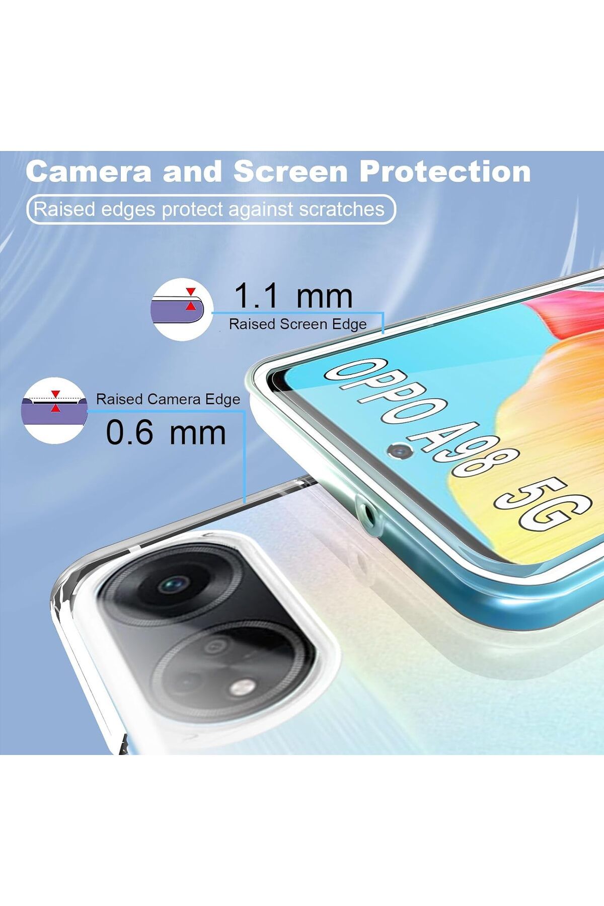 ALC MOBILE-360 case compatible with Oppo A98 - V2 Transparent front and back 5
