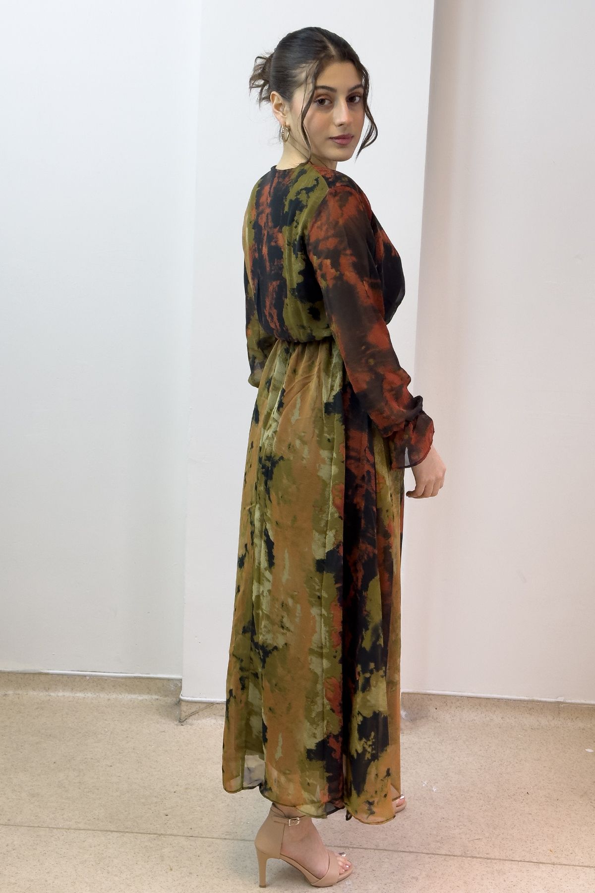 thezkscom-Patterned Chiffon Dress 4