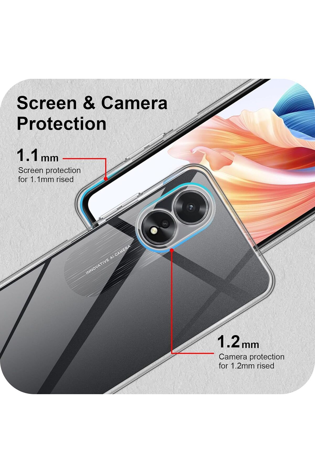 ALC MOBILE-360 case compatible with Oppo A78 4G - V2 Transparent front and back 2