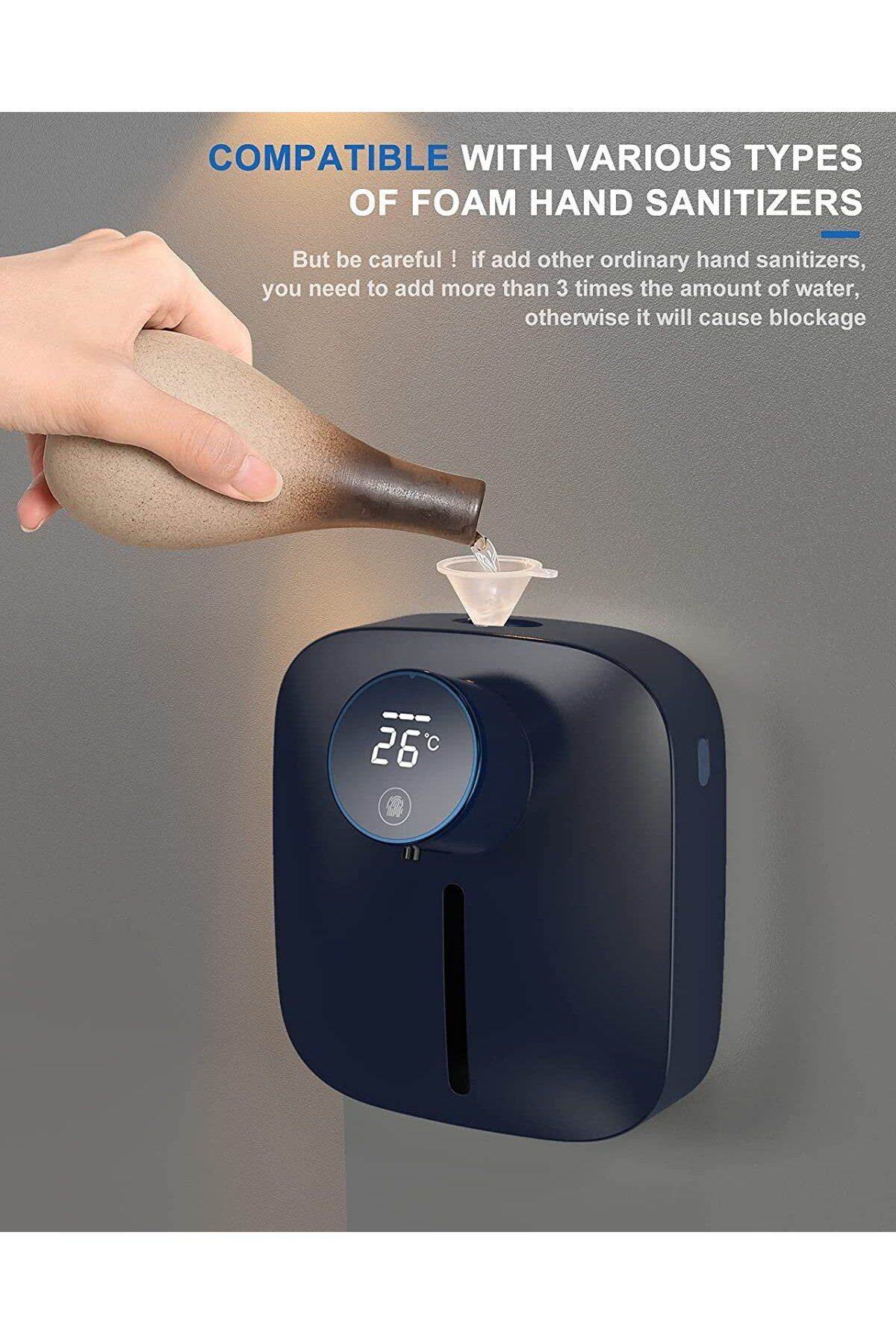 CLAUSTEEL-Auto Dispenser X101, Touch Sensor, Foam Soap/Disinfectant, LED Temp & Foam Level Display 4