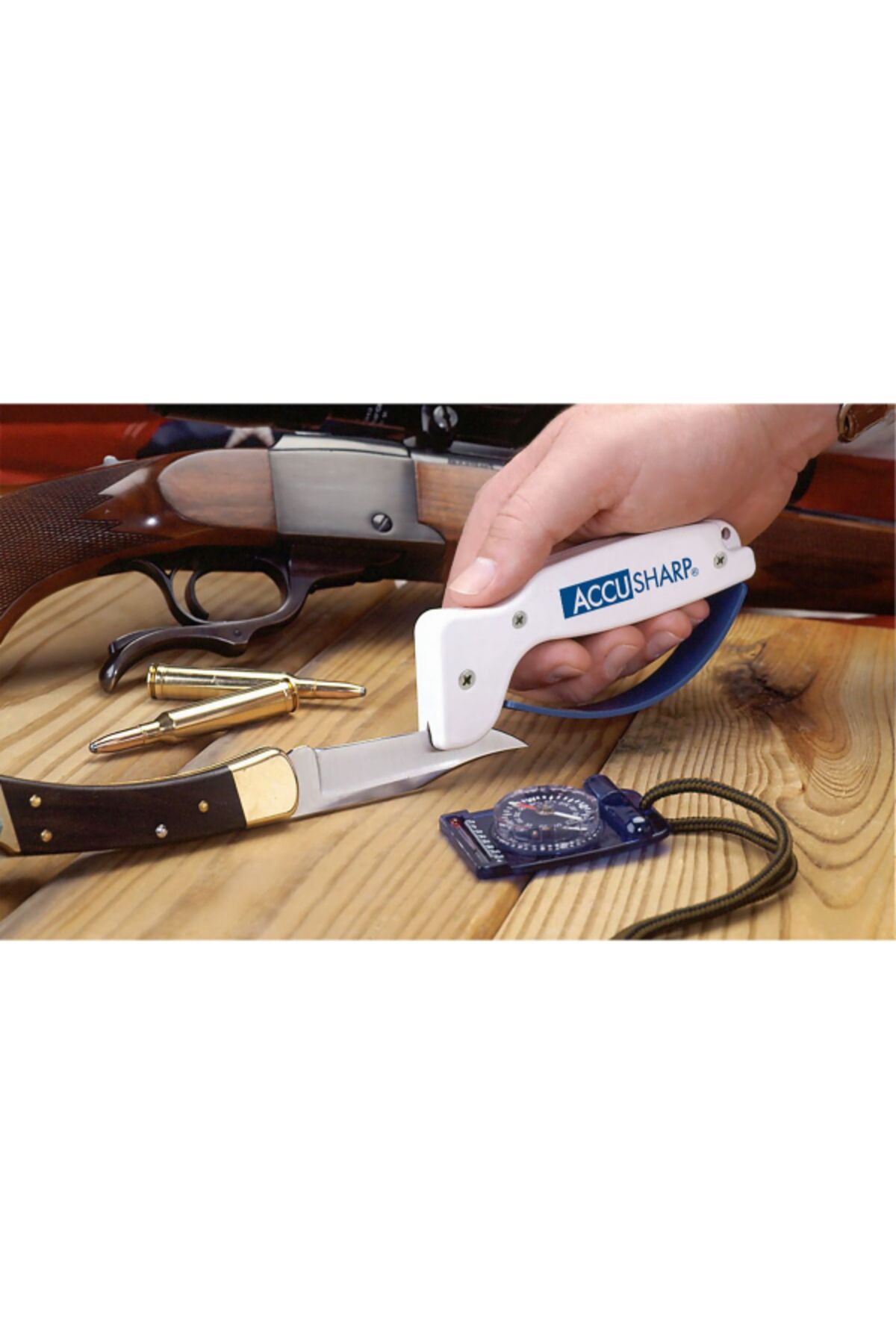 Accusharp-Easy to Use Knife-and Tool Sharpener with Ergonomic Handle and Finger Guard 8