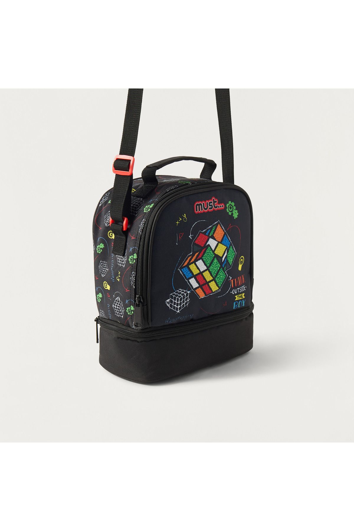 MUST-Graphic Print Lunch Bag with Adjustable Strap and Zip Closure 2