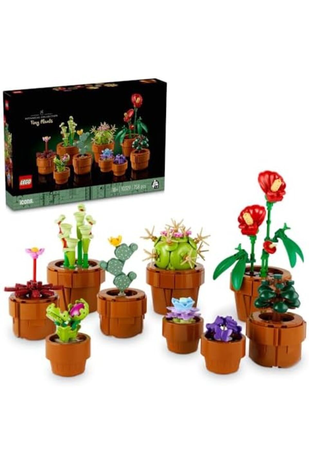 LEGO-Botanicals Tiny Plants Set - Gifts for Mother's Day with 9 Potted Artificial Plants for Indoors 1