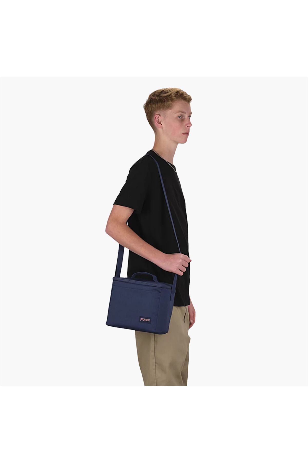 Jansport-Solid Insulated Lunch Bag with Adjustable Strap and Zip Closure 7