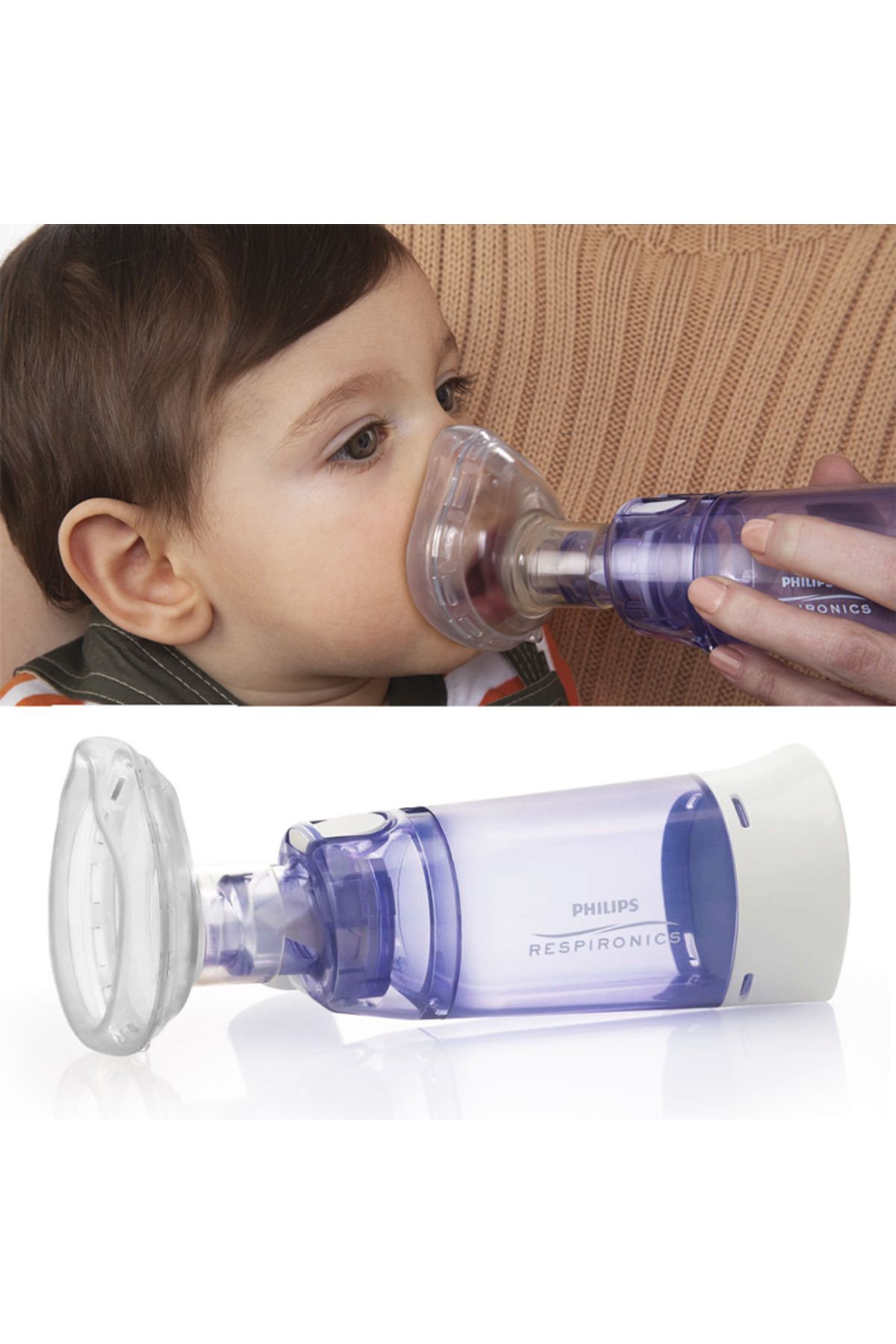 Philips Respironics-Optichamber Diamond inhalation chamber, Philips Respironics, with mask 0-18 months 3