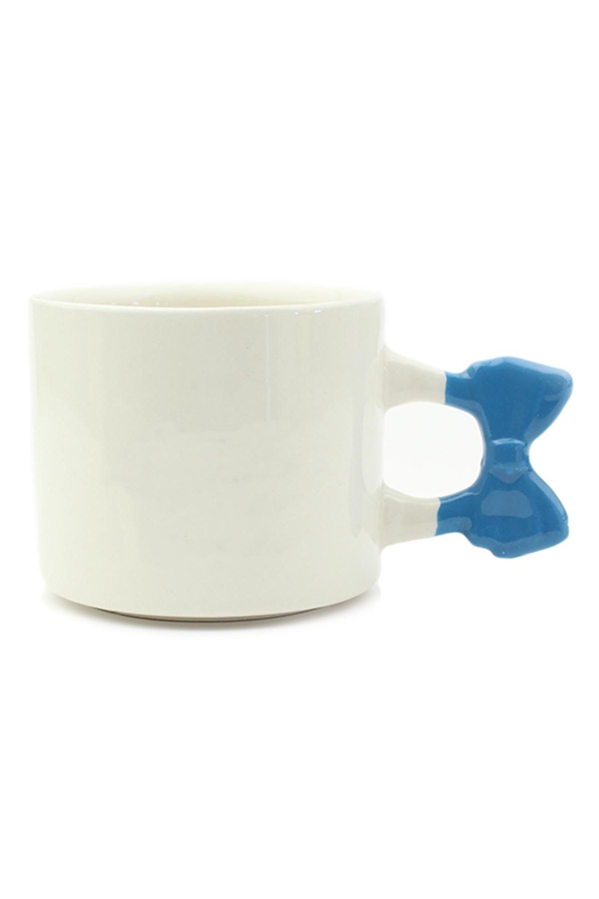 PALTO TASARIM-I Pack the Difficult Days with a Ribbon and Put Them on the Shelf. Handmade Cream Shiny Ribbon Handle Mug - Hand Work 2