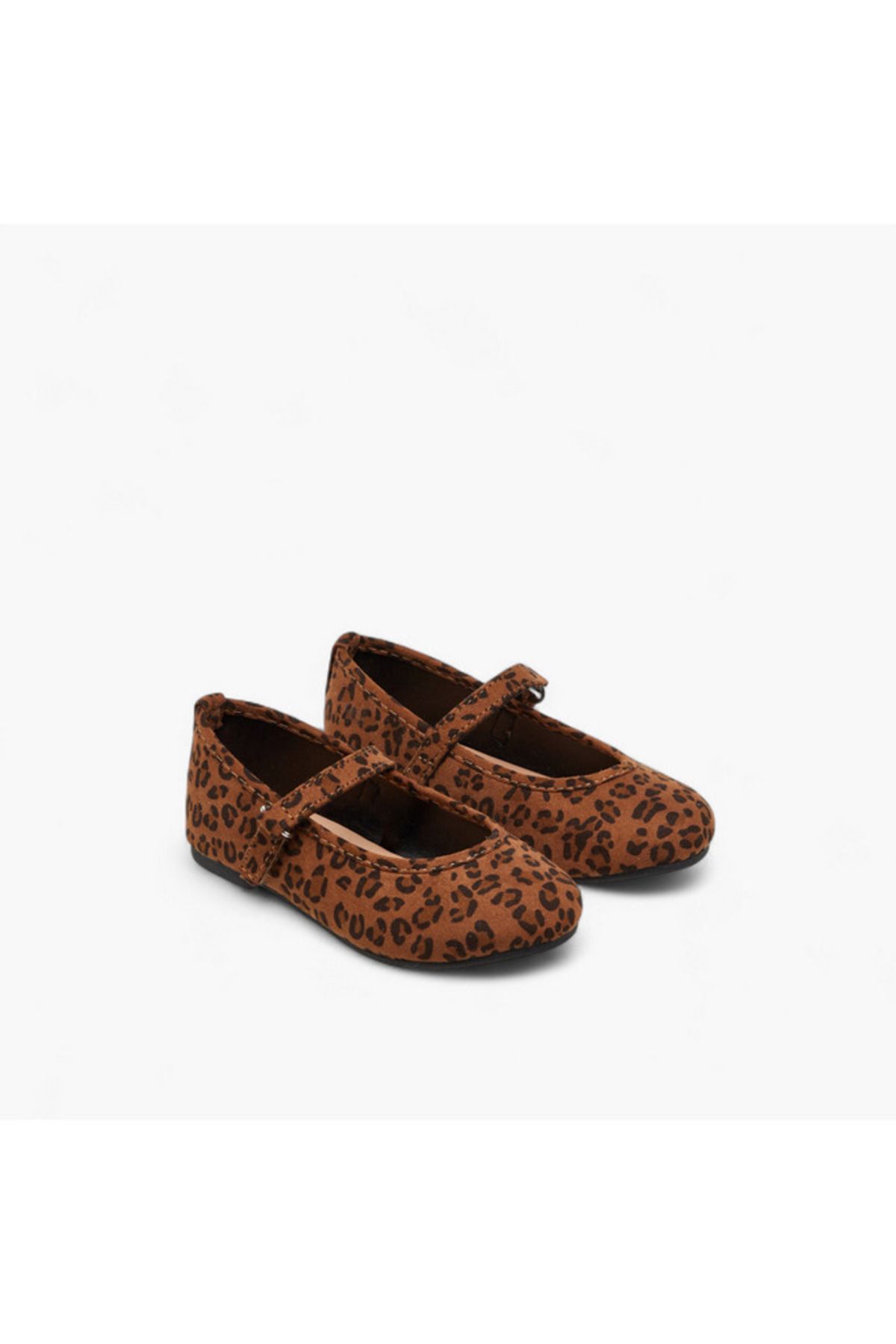 Flora Bella by Shoexpress-Solid Ballerina Shoes with Hook and Loop Closure 1