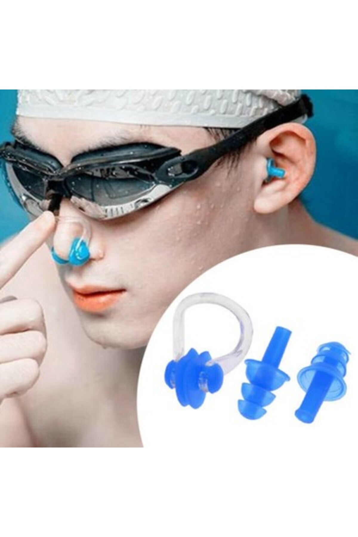 SANEC Silikon Su Geçirmez Kulak & Burun Tıkacı