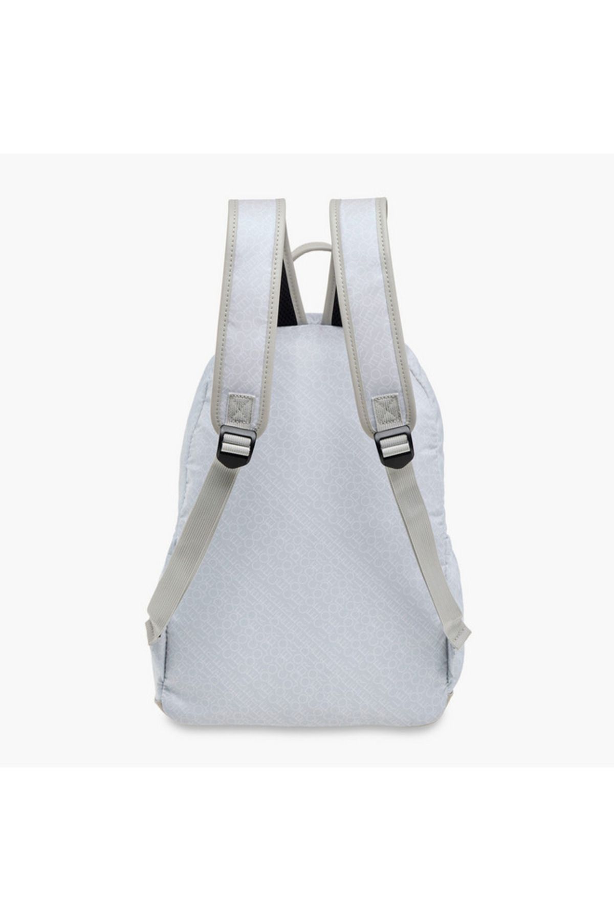 Lee Cooper-Monogram Print Backpack with Adjustable Straps and Zip Closure - 14x33x42 cm 4