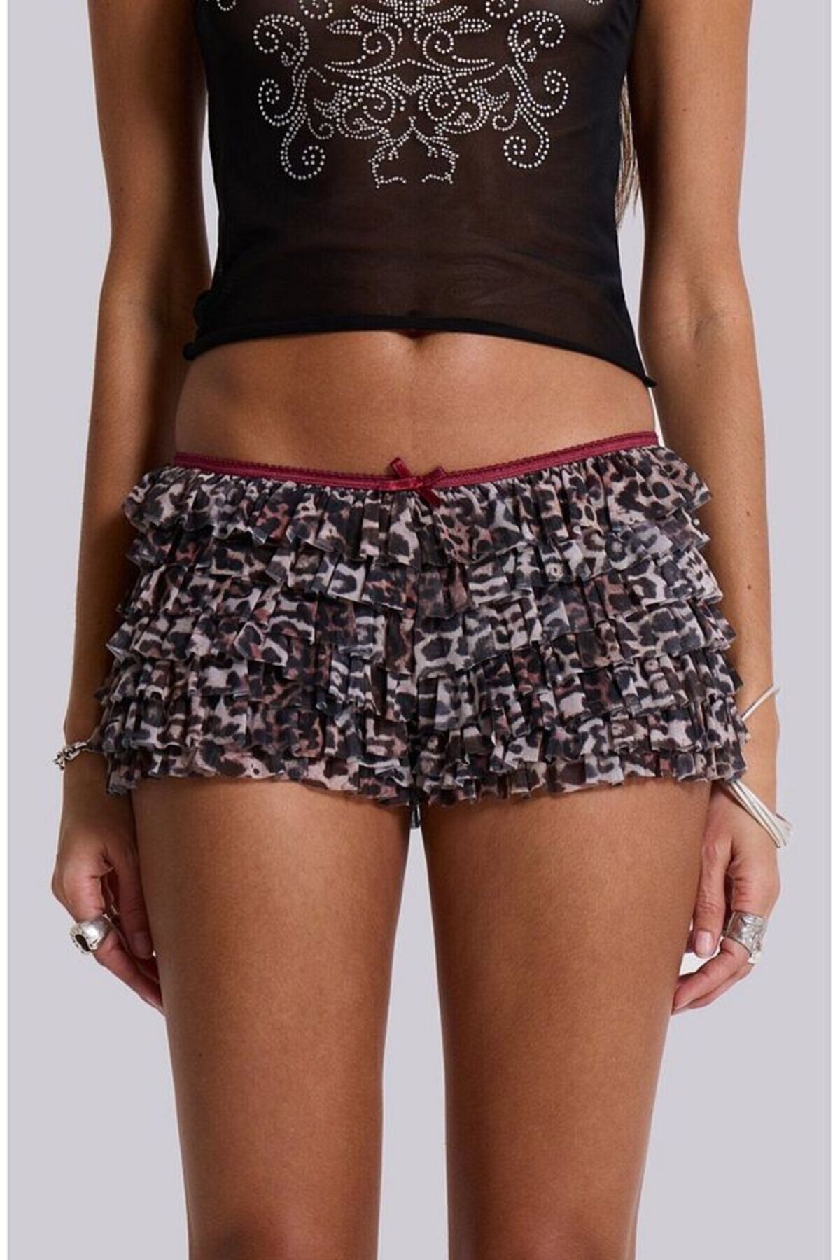 GaiaGirlz-Y2K Leopard Shorts 2