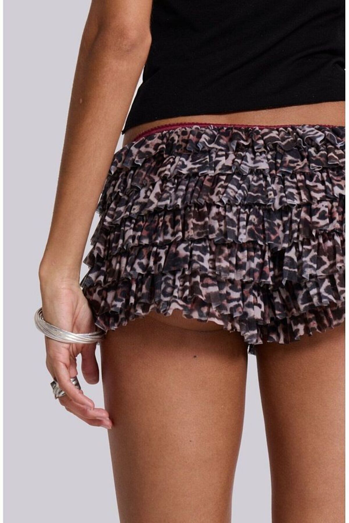 GaiaGirlz-Y2K Leopard Shorts 3
